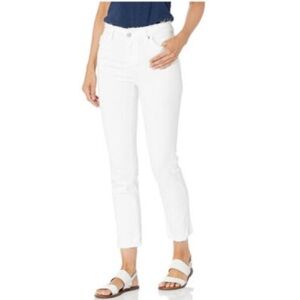 Adriano Goldshmeid Isabelle High rise straight crop jeans white